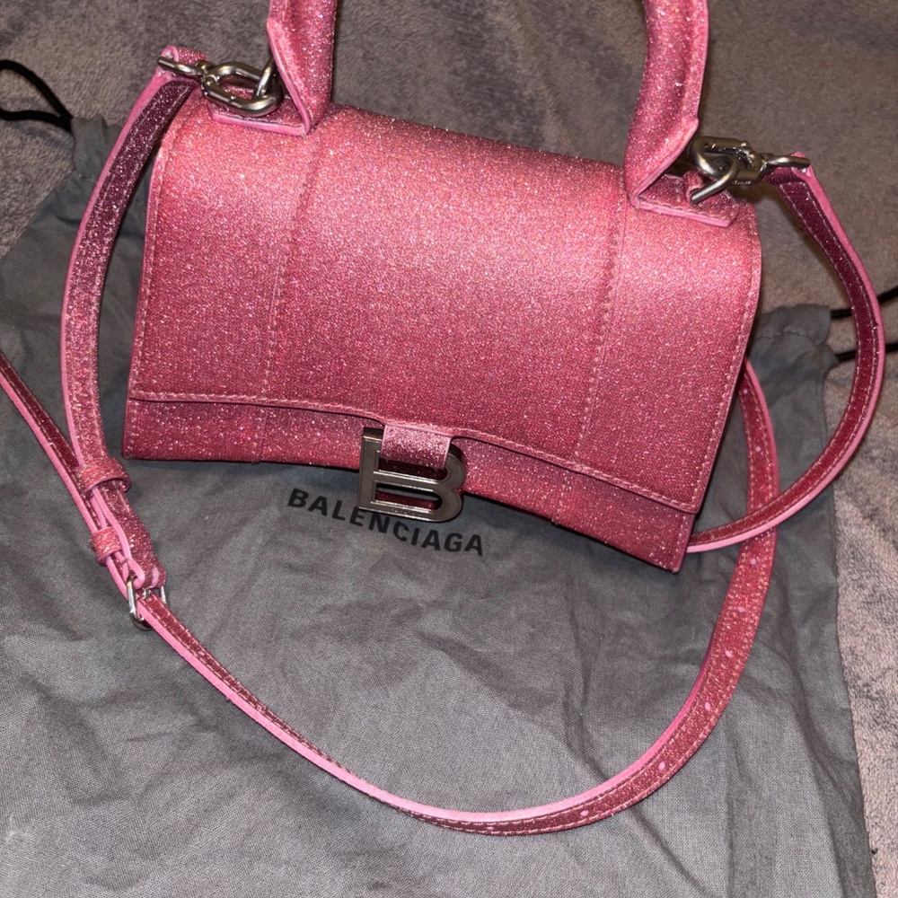 Authentic Balenciaga Hourglass Glitter Bag - Pink (9/10 Condition) - Picture 6 of 6